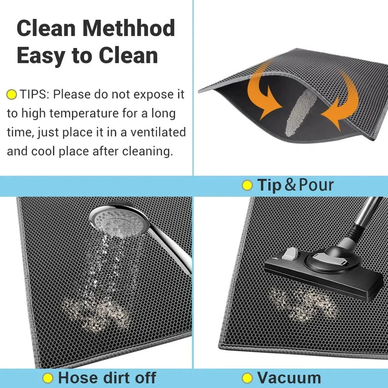 Cat Litter Mat With Gift Double Layer Waterproof Pet Litter Box