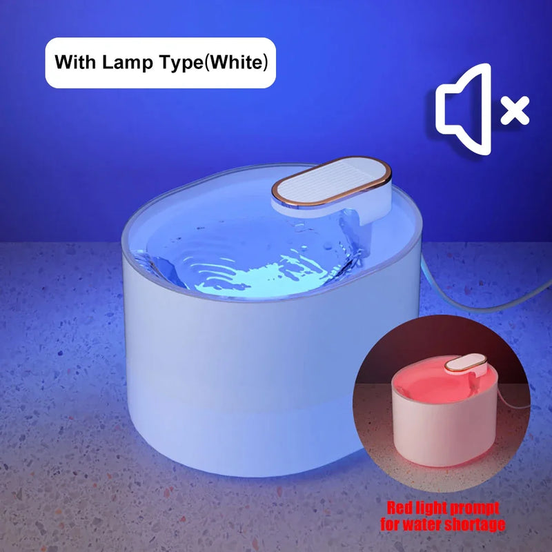 Cat Automatic Water Dispenser with LED Light Ultra Silent