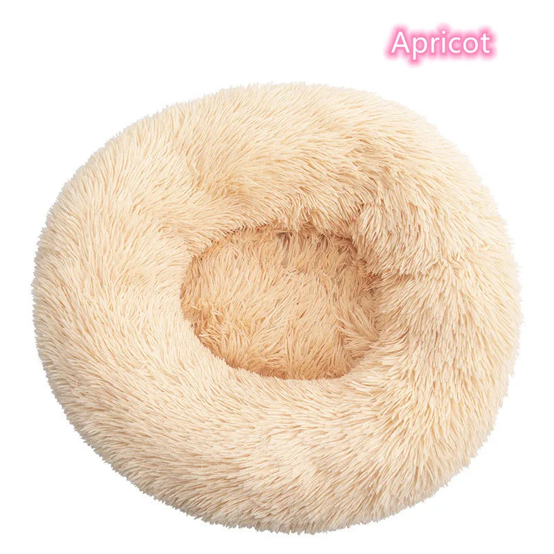 Super Soft Pet Bed Plush Full Size Washable Donut Comfortable Sleeping Artifact