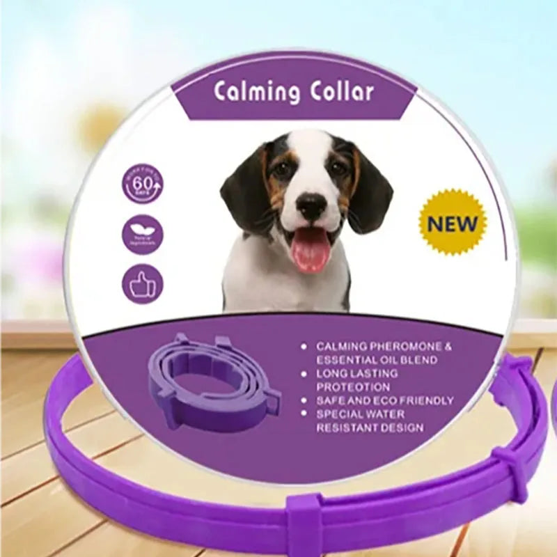 Pet calming collar with pheromone to relieve anxiety, adjustable and comfortable size