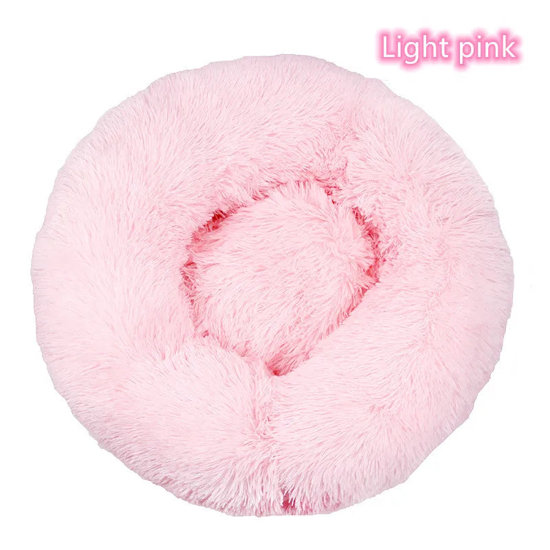 Super Soft Pet Bed Plush Full Size Washable Donut Comfortable Sleeping Artifact