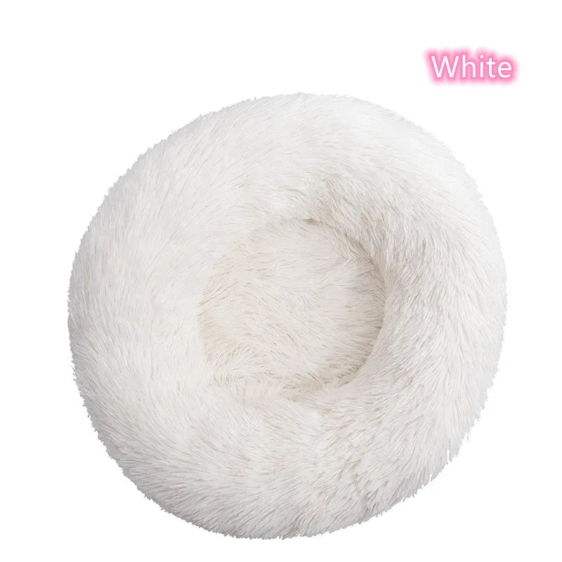 Super Soft Pet Bed Plush Full Size Washable Donut Comfortable Sleeping Artifact