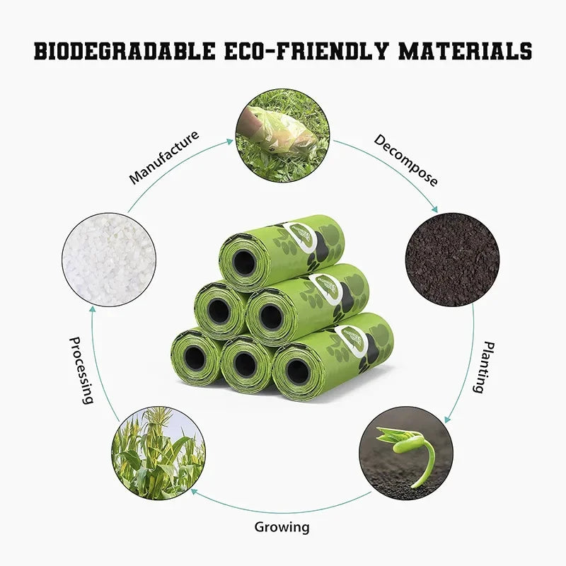Biodegradable large waste bag for dogs and cats, clean bag dispenser