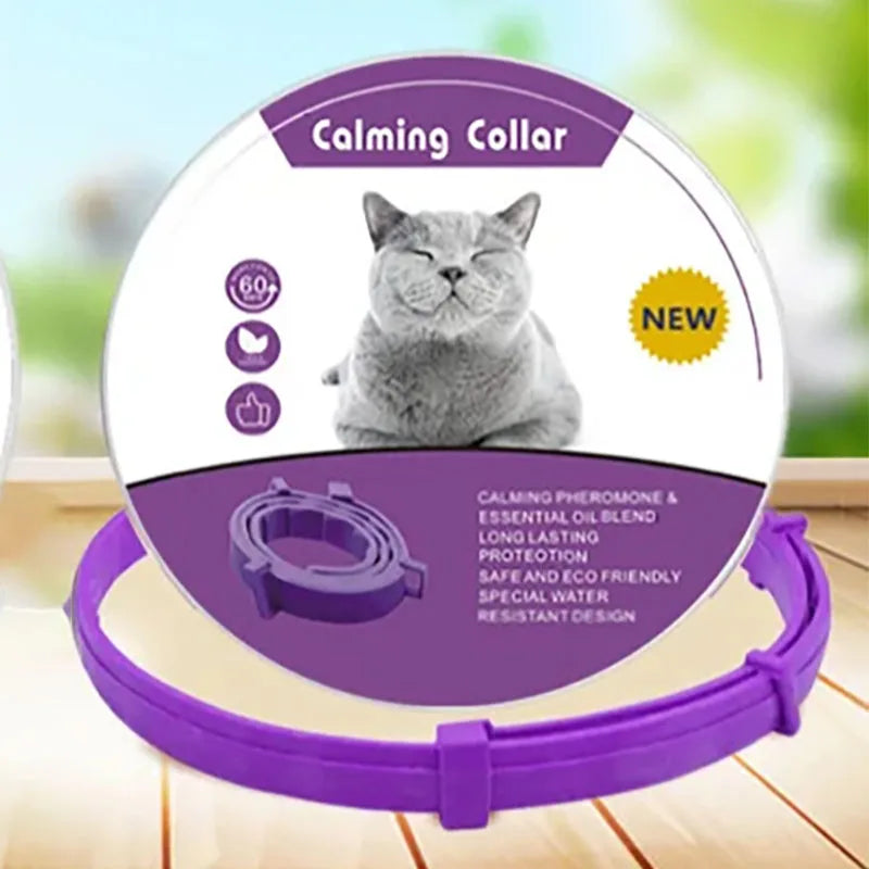 Pet calming collar with pheromone to relieve anxiety, adjustable and comfortable size