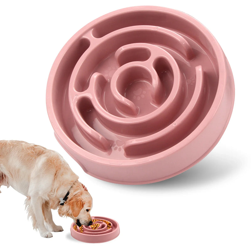 Spiral Cat Slow Feeder Bowl Eco Friendly Anti Gulping Non Slip