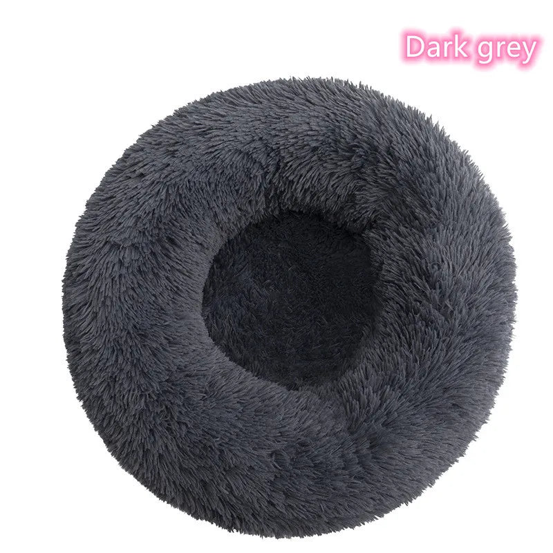 Super Soft Pet Bed Plush Full Size Washable Donut Comfortable Sleeping Artifact