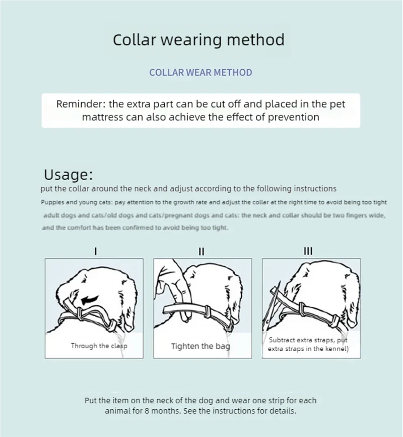 Pet calming collar with pheromone to relieve anxiety, adjustable and comfortable size