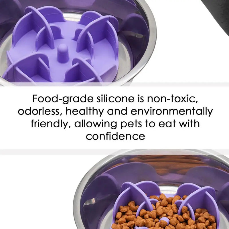Pets Bowls Silicone Slow Feeder Anti Gulping Healthy Eating