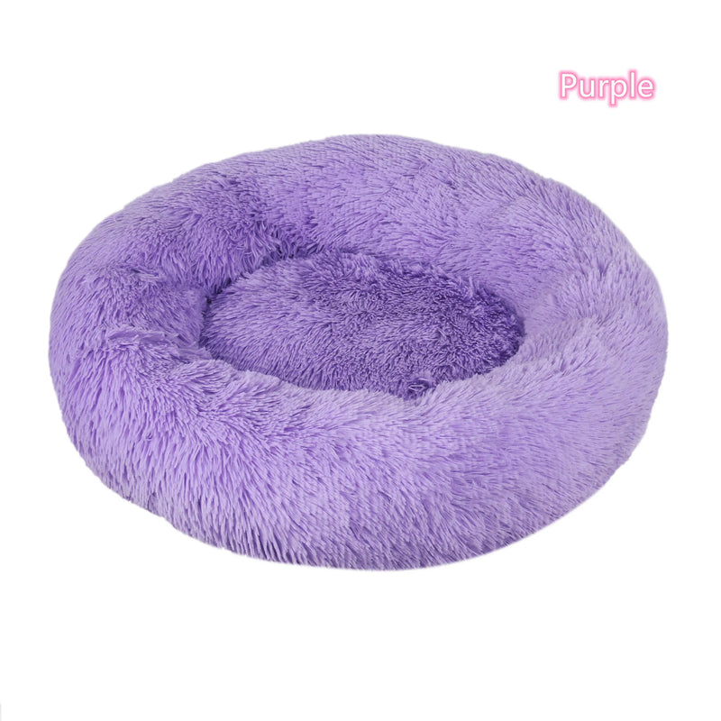 Super Soft Pet Bed Plush Full Size Washable Donut Comfortable Sleeping Artifact