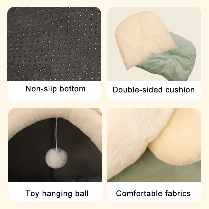 Deep Sleep pet Bed Cartoon Foldable Removable Washable Pet Sleeping Bed