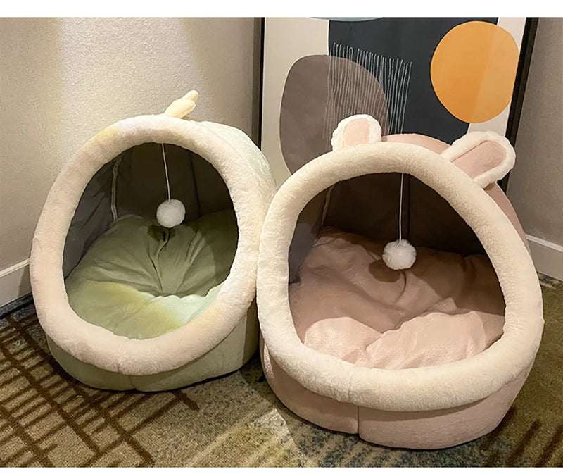 Deep Sleep pet Bed Cartoon Foldable Removable Washable Pet Sleeping Bed