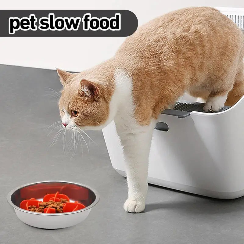 Pets Bowls Silicone Slow Feeder Anti Gulping Healthy Eating