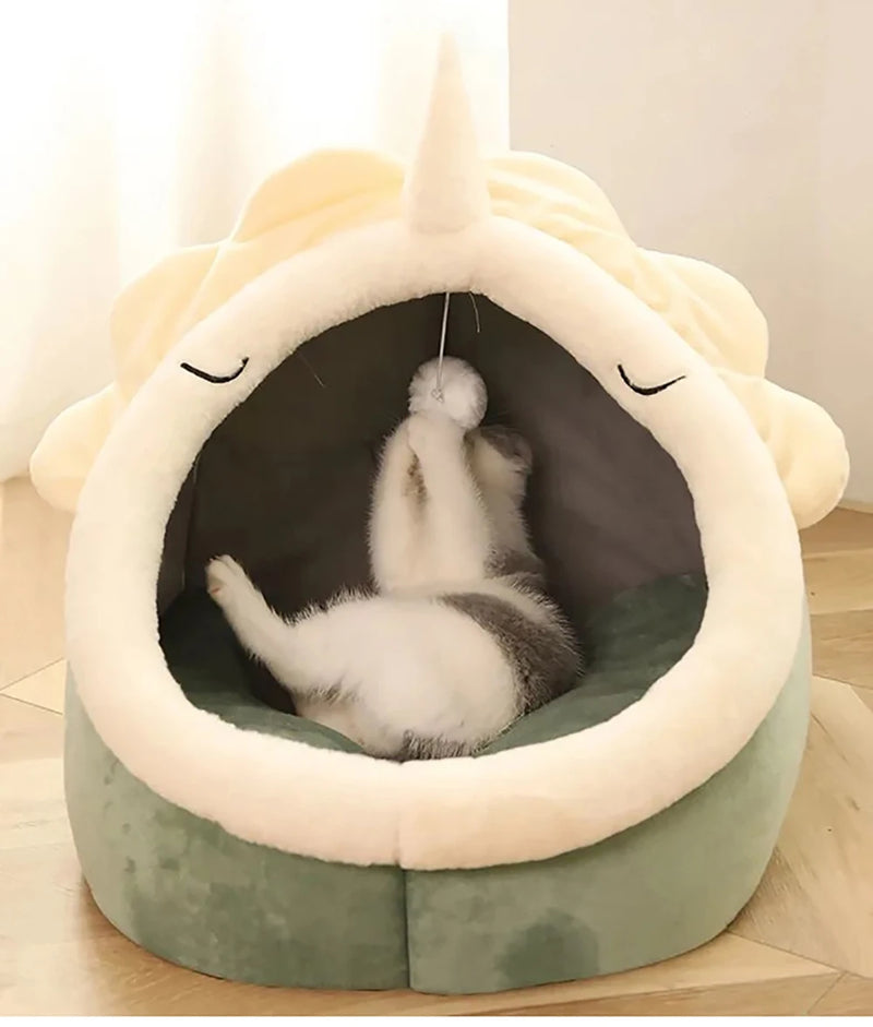 Deep Sleep pet Bed Cartoon Foldable Removable Washable Pet Sleeping Bed
