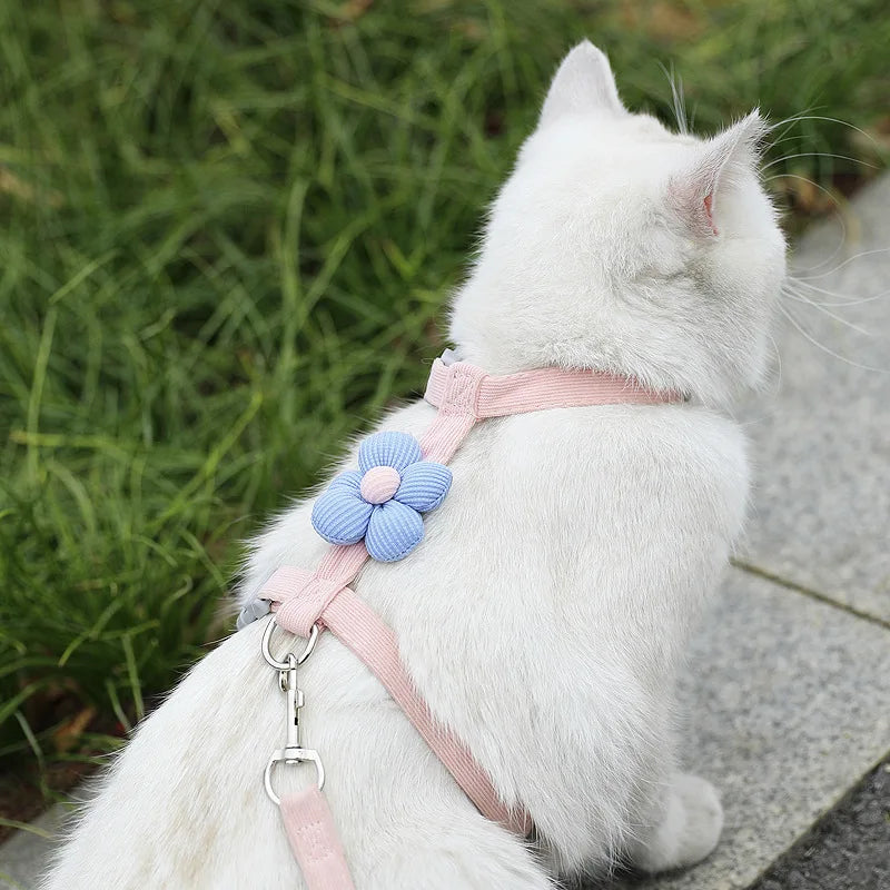Leash Sets Adjustable Harness Breashable