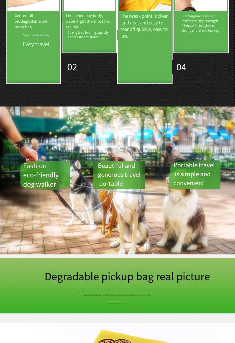 Dog Poop Bags Disposable Biodegradable Environmentally Friendly