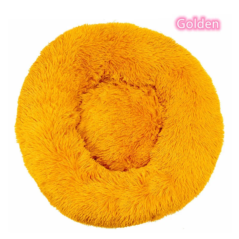 Super Soft Pet Bed Plush Full Size Washable Donut Comfortable Sleeping Artifact