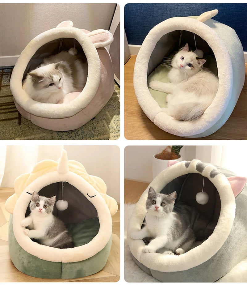 Deep Sleep pet Bed Cartoon Foldable Removable Washable Pet Sleeping Bed