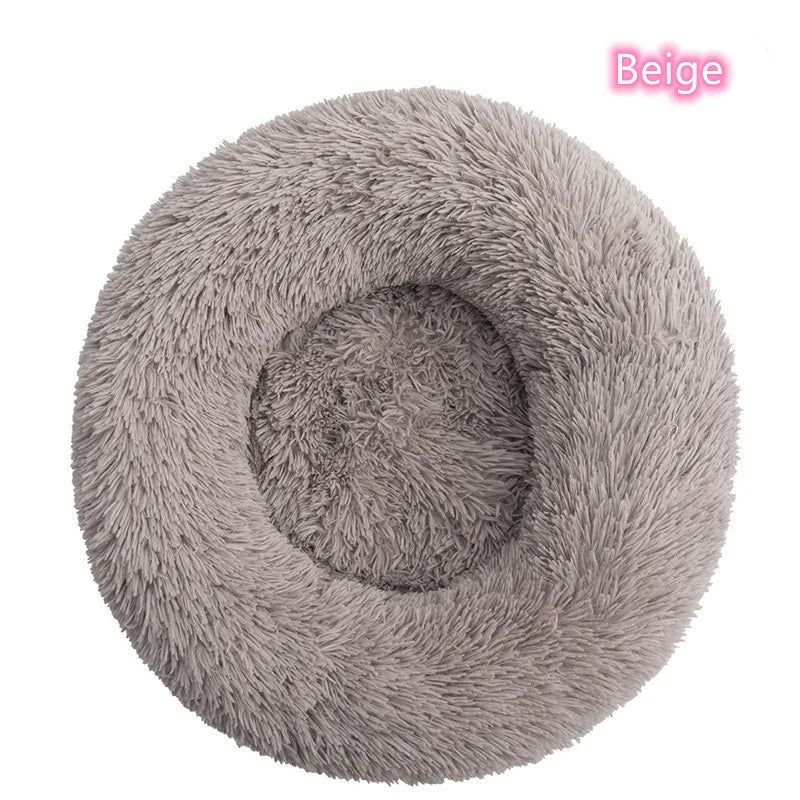 Super Soft Pet Bed Plush Full Size Washable Donut Comfortable Sleeping Artifact
