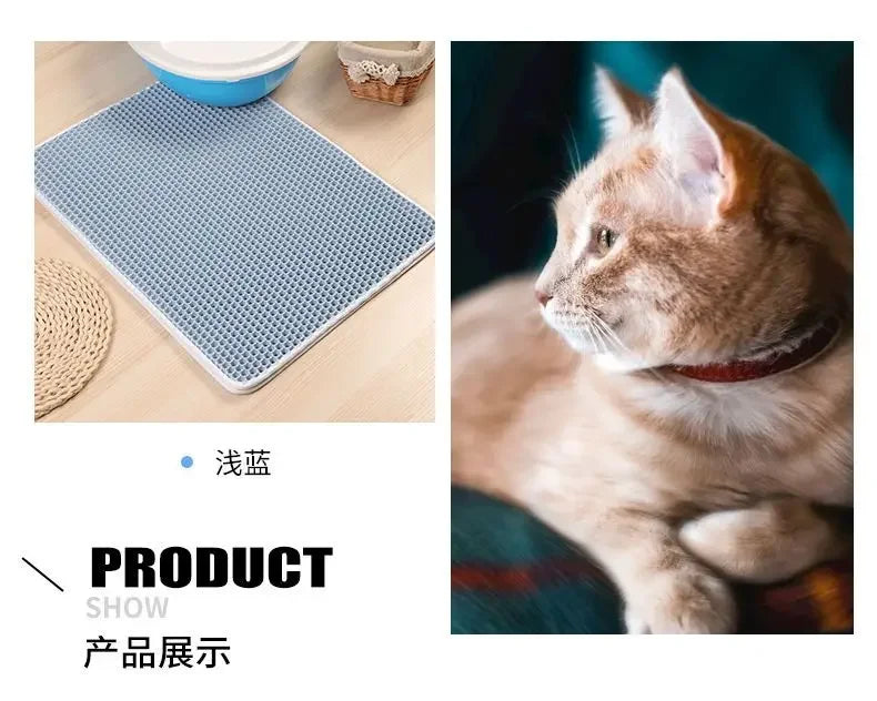 Cat Litter Mat With Gift Double Layer Waterproof Pet Litter Box