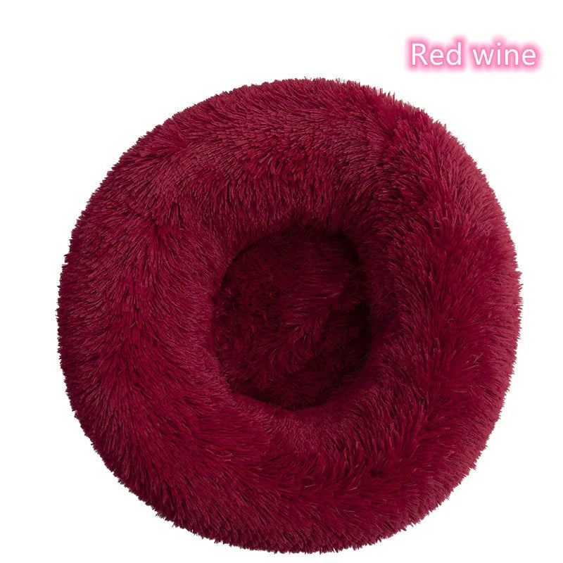 Super Soft Pet Bed Plush Full Size Washable Donut Comfortable Sleeping Artifact