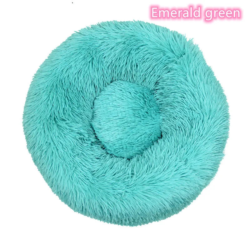 Super Soft Pet Bed Plush Full Size Washable Donut Comfortable Sleeping Artifact