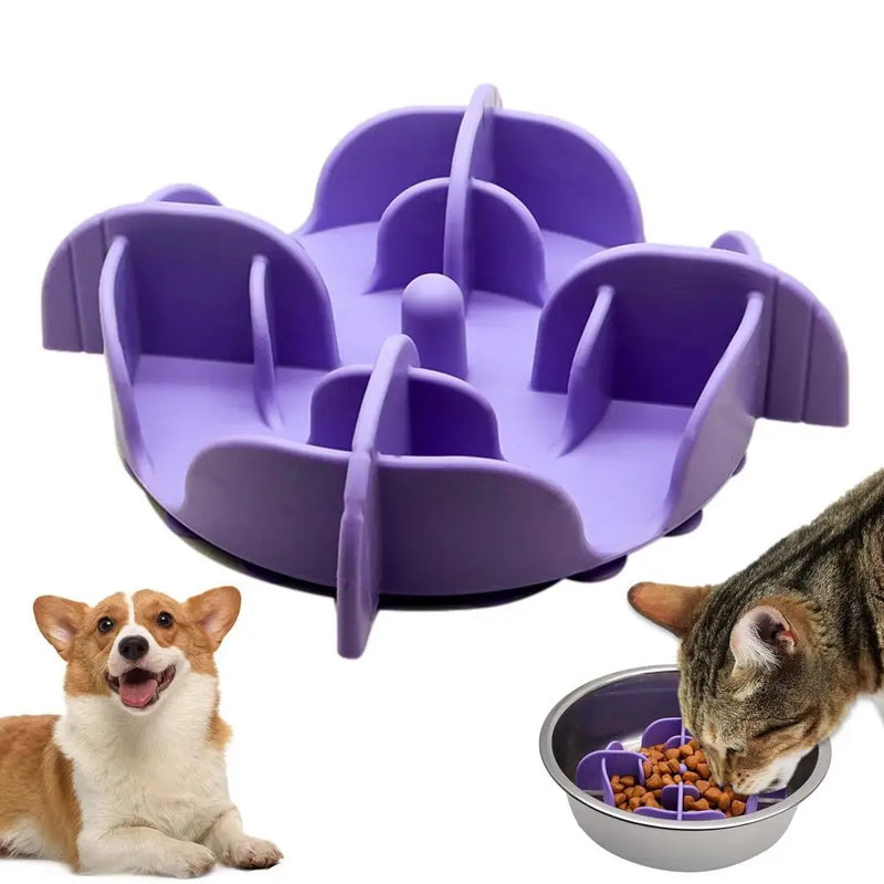 Pets Bowls Silicone Slow Feeder Anti Gulping Healthy Eating