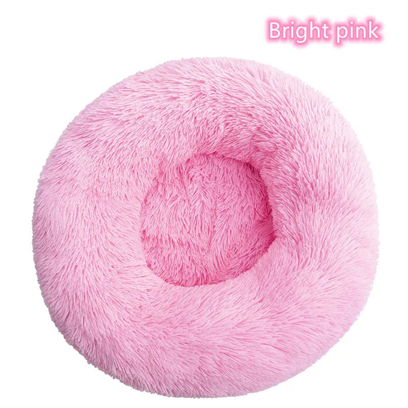Super Soft Pet Bed Plush Full Size Washable Donut Comfortable Sleeping Artifact