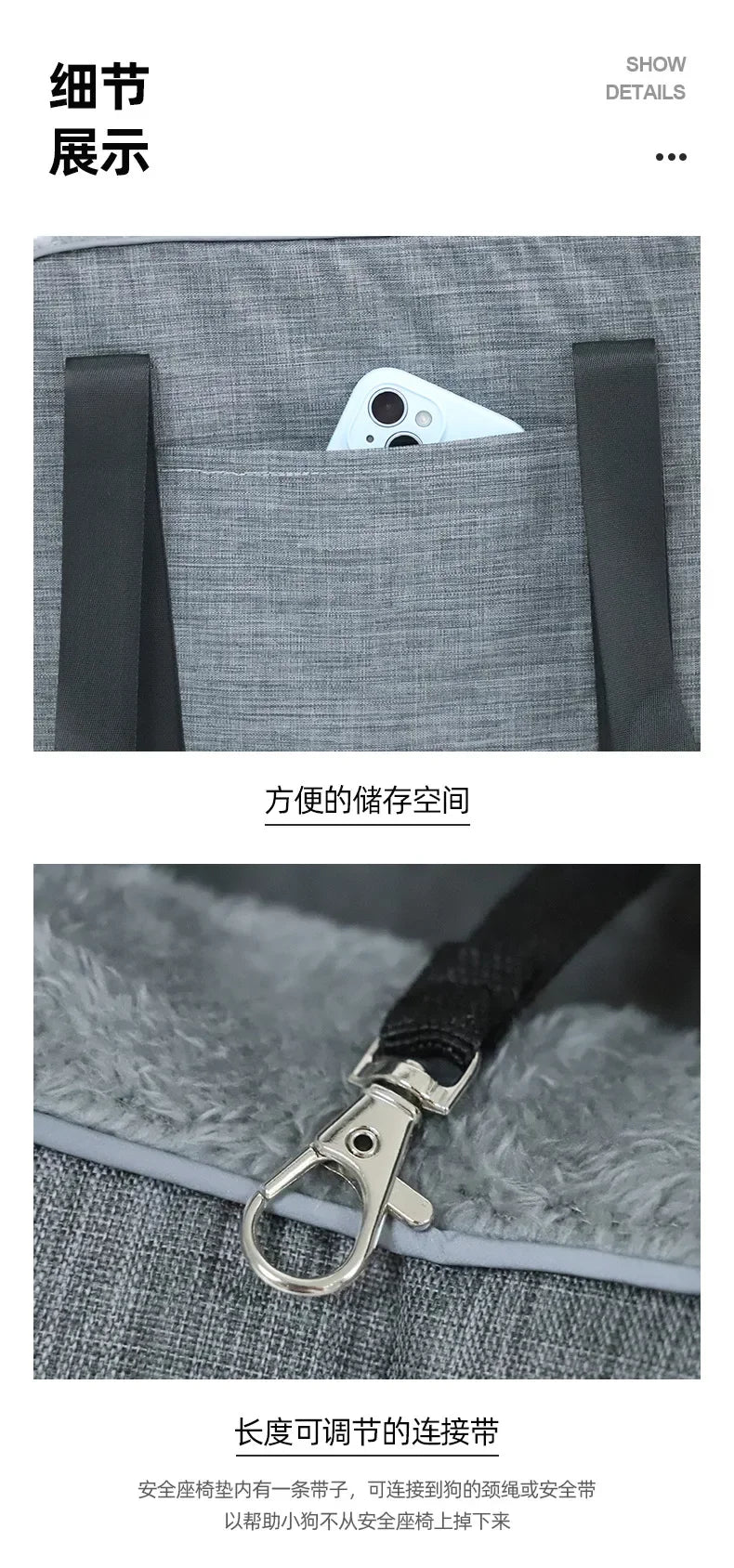 Seat beds pet cars safety travel bag