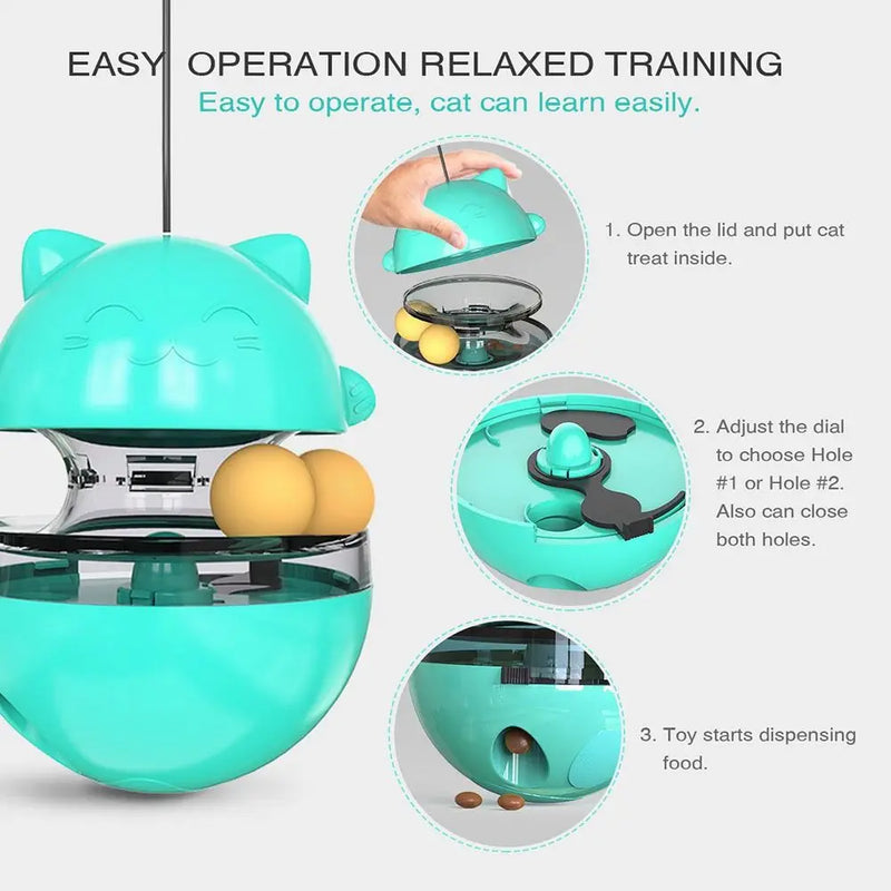 Interactive Cat Turntable Toys Treat