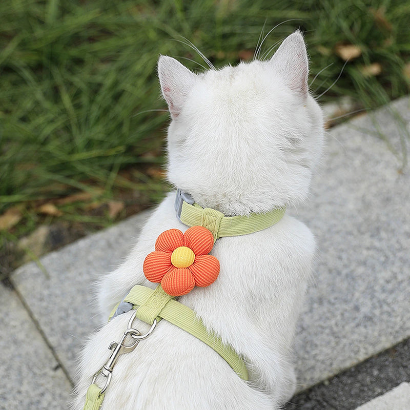Leash Sets Adjustable Harness Breashable