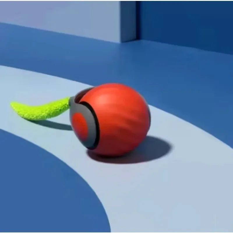Interactive Ball Toys, Automatic Rolling Ball with Faux Tail,USB Rechargeable