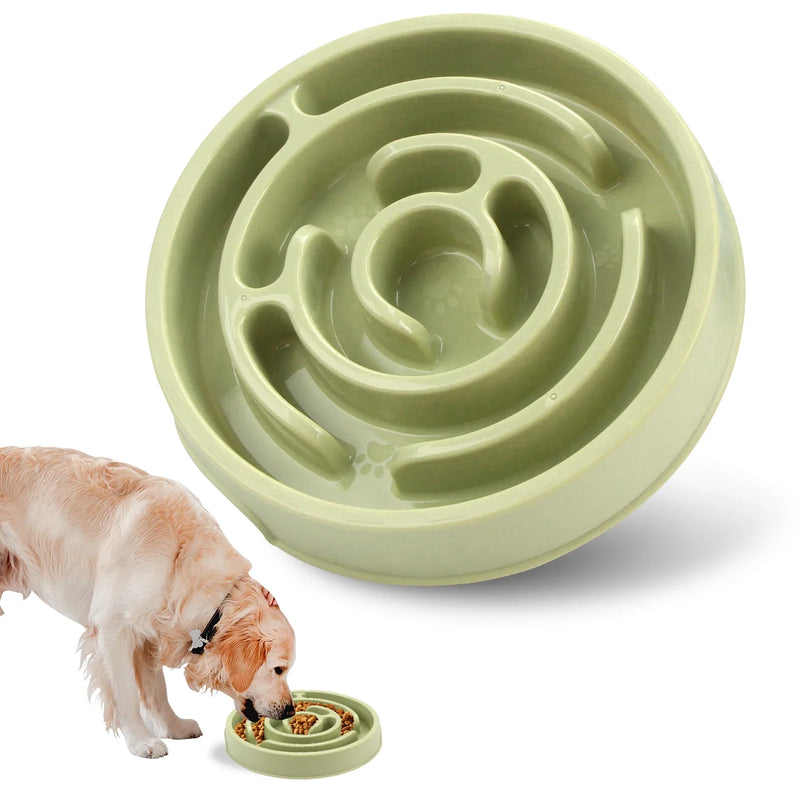 Spiral Cat Slow Feeder Bowl Eco Friendly Anti Gulping Non Slip