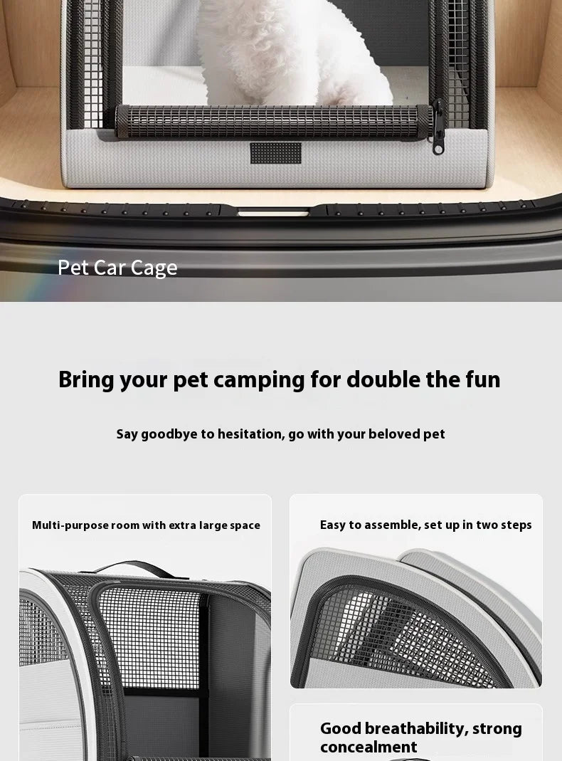Portable Car Pet Bed Travel Cushion Safe for Vehicles