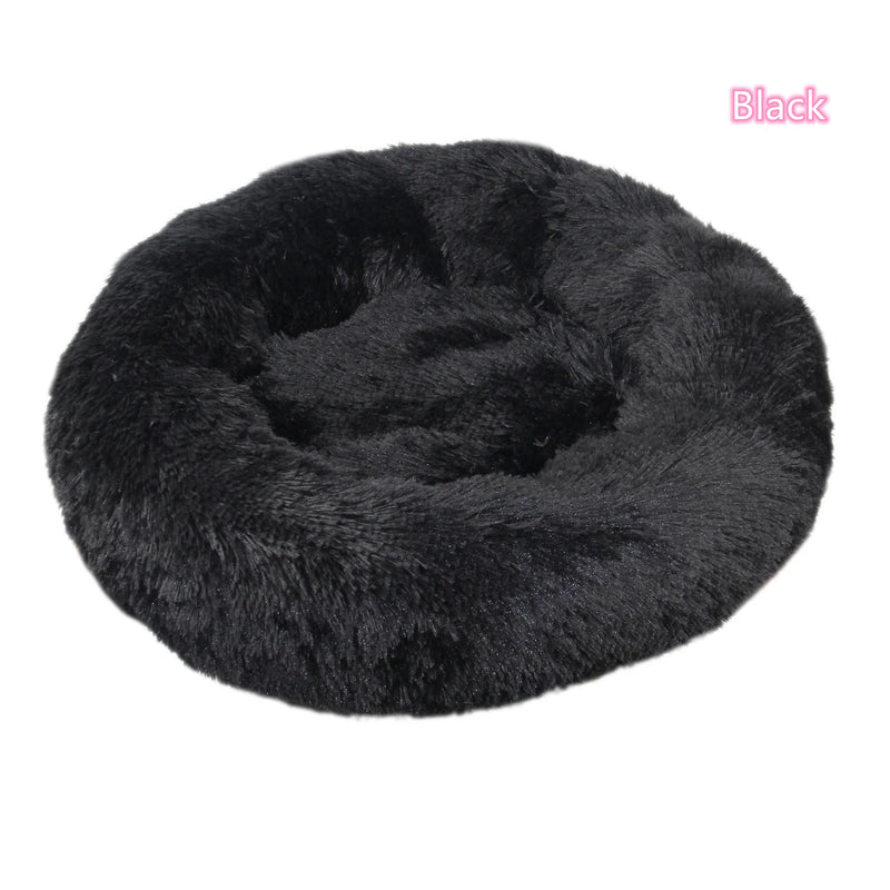 Super Soft Pet Bed Plush Full Size Washable Donut Comfortable Sleeping Artifact