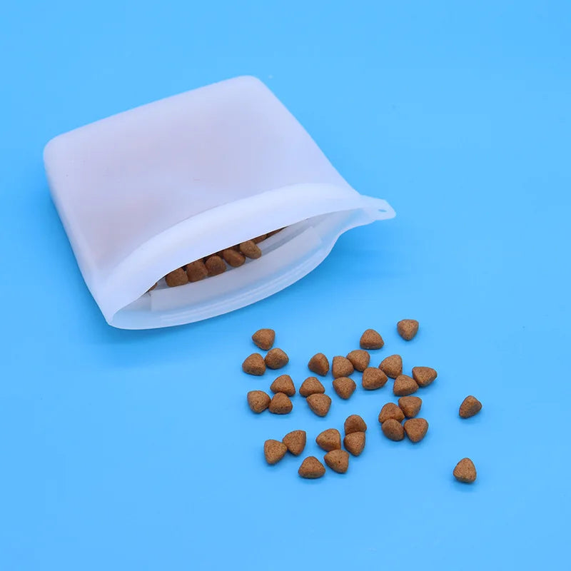 Food bag for pets silicone food bags