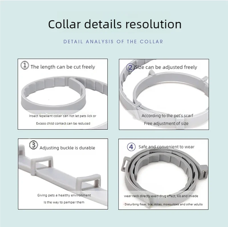 Pet calming collar with pheromone to relieve anxiety, adjustable and comfortable size