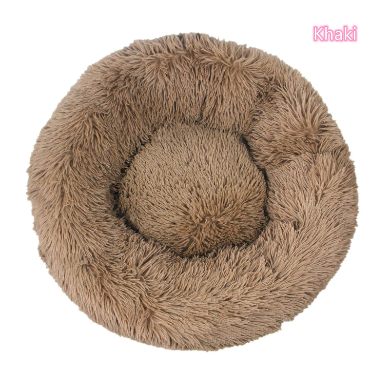 Super Soft Pet Bed Plush Full Size Washable Donut Comfortable Sleeping Artifact