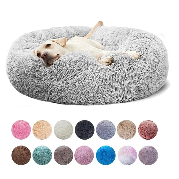 Super Soft Pet Bed Plush Full Size Washable Donut Comfortable Sleeping Artifact