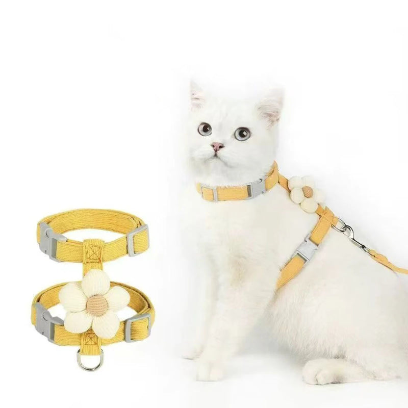 Leash Sets Adjustable Harness Breashable