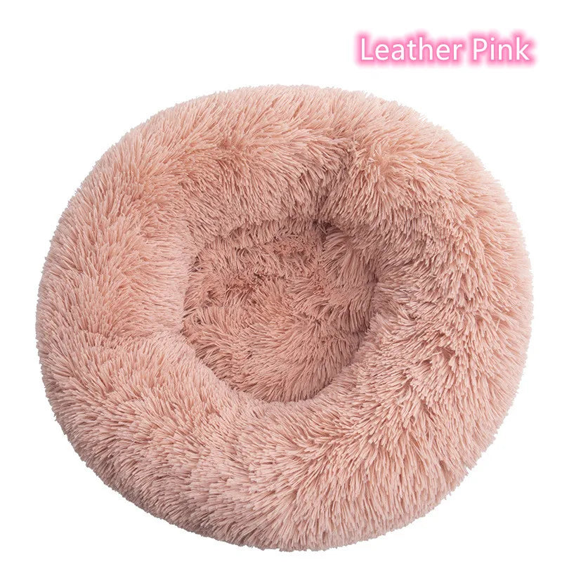 Super Soft Pet Bed Plush Full Size Washable Donut Comfortable Sleeping Artifact