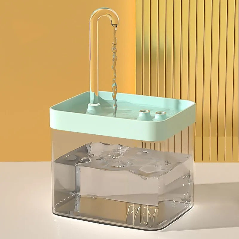 Cat Water Fountain Auto Filter Transparent Cat Drinker