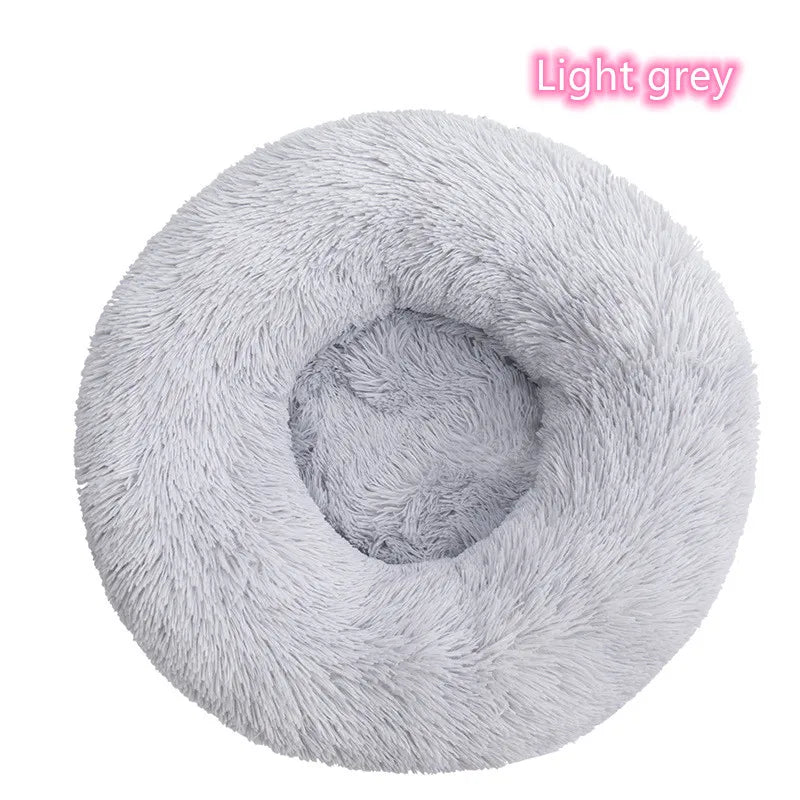 Super Soft Pet Bed Plush Full Size Washable Donut Comfortable Sleeping Artifact