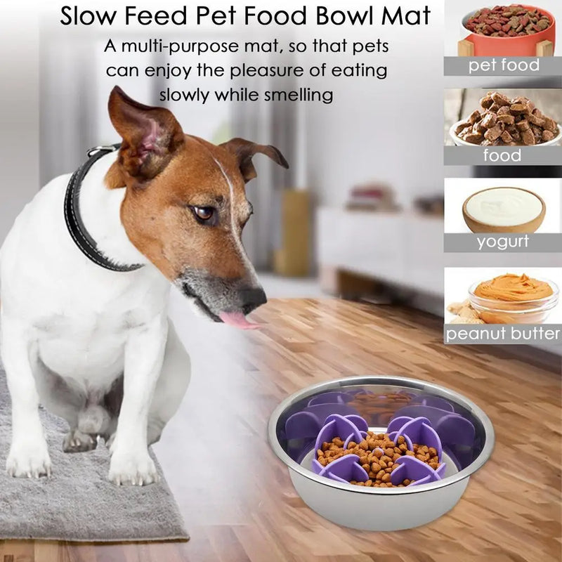 Pets Bowls Silicone Slow Feeder Anti Gulping Healthy Eating