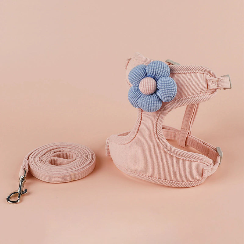 Leash Sets Adjustable Harness Breashable