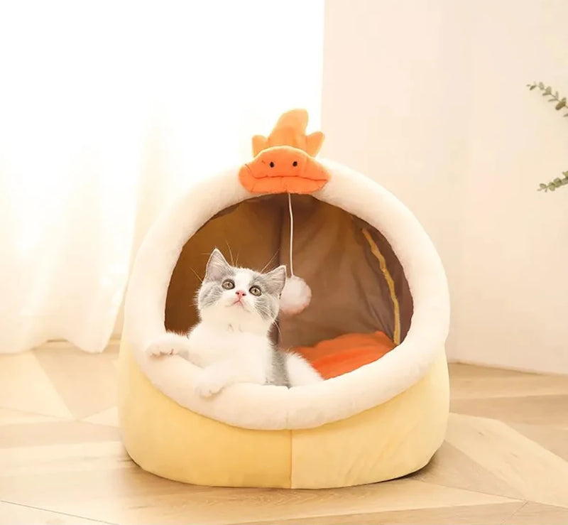 Deep Sleep pet Bed Cartoon Foldable Removable Washable Pet Sleeping Bed