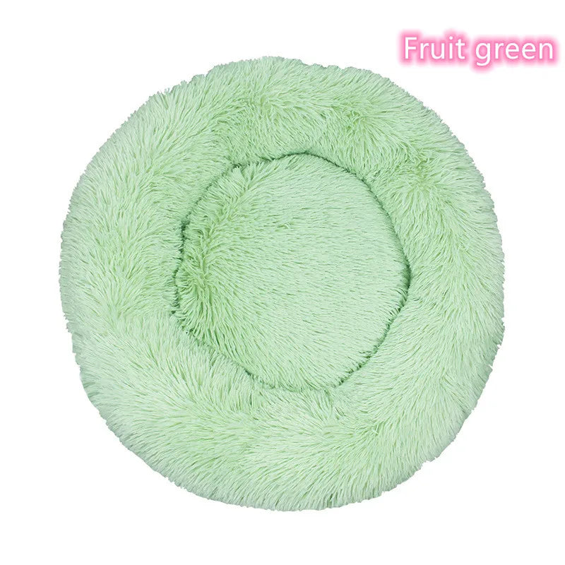 Super Soft Pet Bed Plush Full Size Washable Donut Comfortable Sleeping Artifact