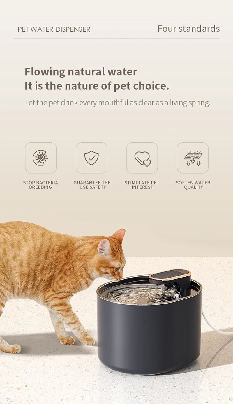 Cat Automatic Water Dispenser with LED Light Ultra Silent