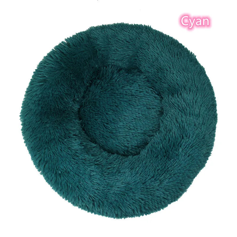 Super Soft Pet Bed Plush Full Size Washable Donut Comfortable Sleeping Artifact
