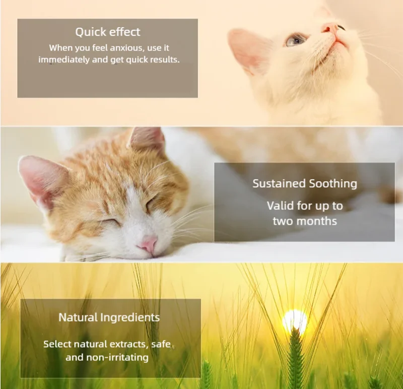 Pet calming collar with pheromone to relieve anxiety, adjustable and comfortable size