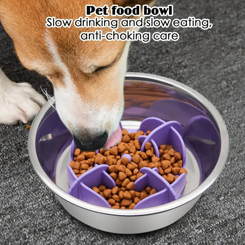 Pets Bowls Silicone Slow Feeder Anti Gulping Healthy Eating